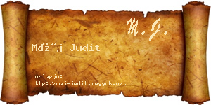 Máj Judit névjegykártya